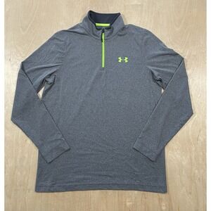 Under Armour Pullover Sweatshirt Mens Small Gray Long Sleeve 1/4 Zip ColdGear